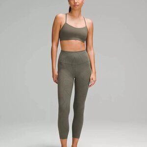 lululemon Align™ High-Rise Pant 25" Size 6 Scripted Yogo Army Green/Dark Olive